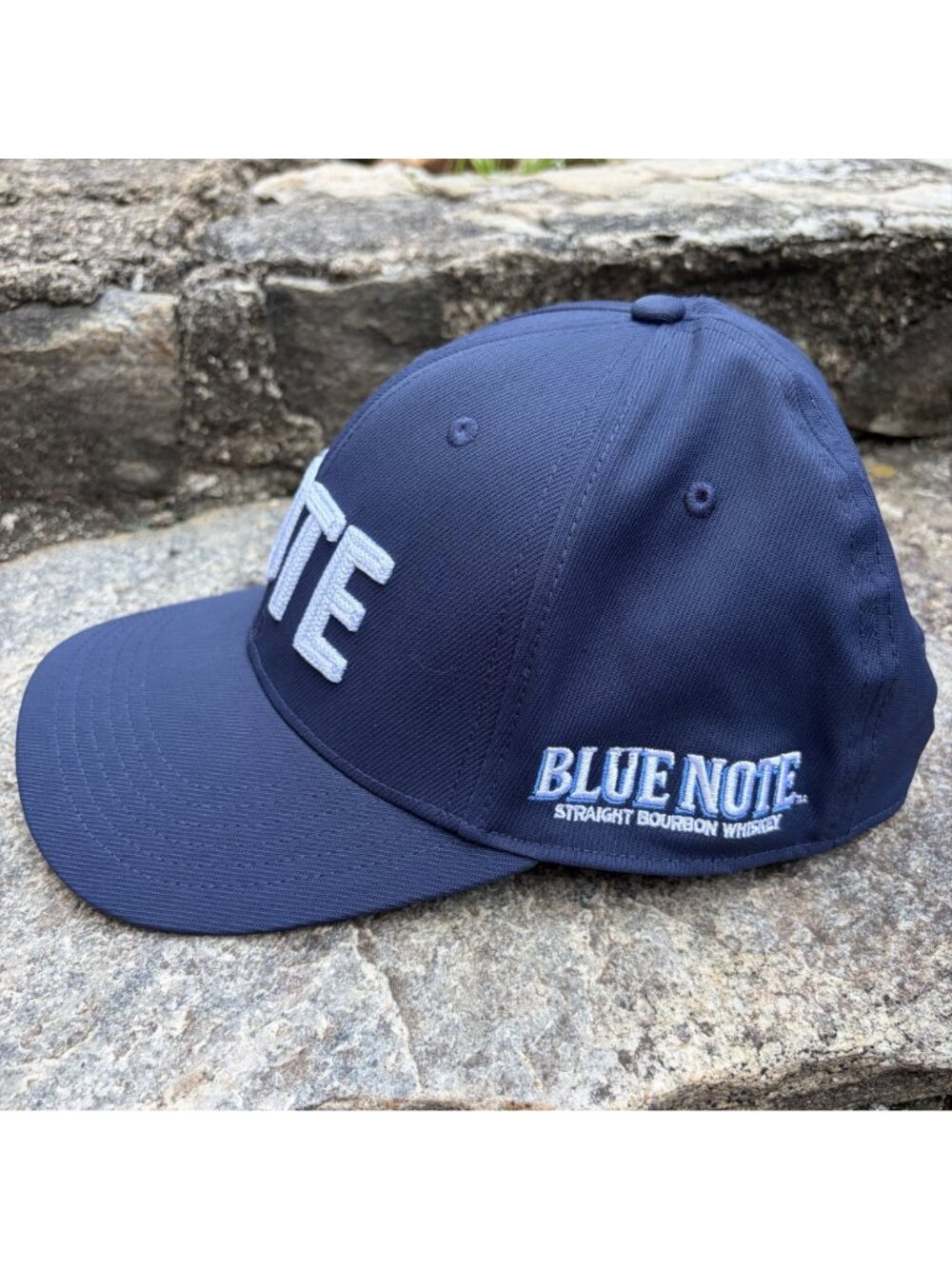 Blue Note Straight Bourbon Whiskey Adjustable Mesh Back Baseball Cap Navy Blue - Picture 8 of 13